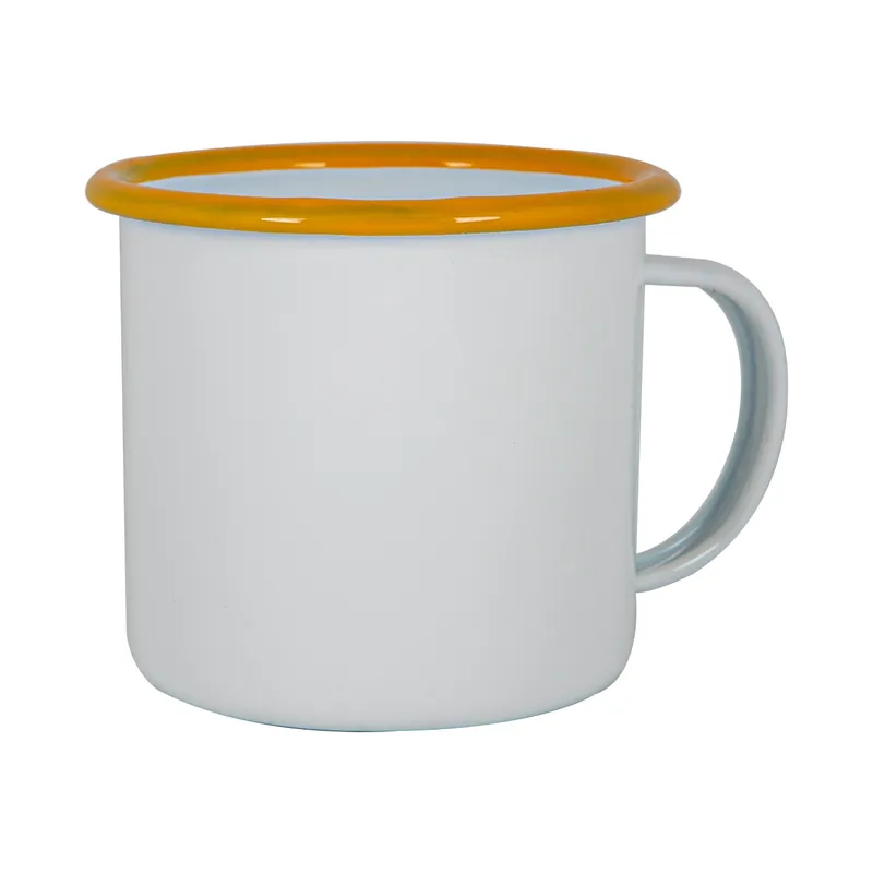 Argon Enamel Mug White / Yellow 375ml Editor’s Pick
