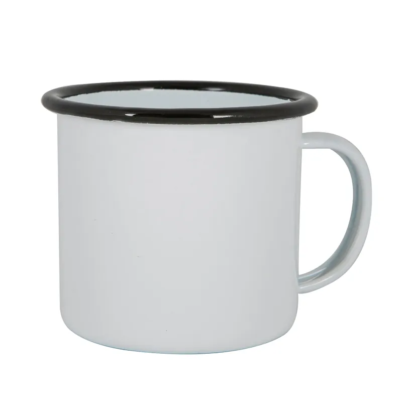 Express Delivery Argon Enamel Mug White / Black 375ml