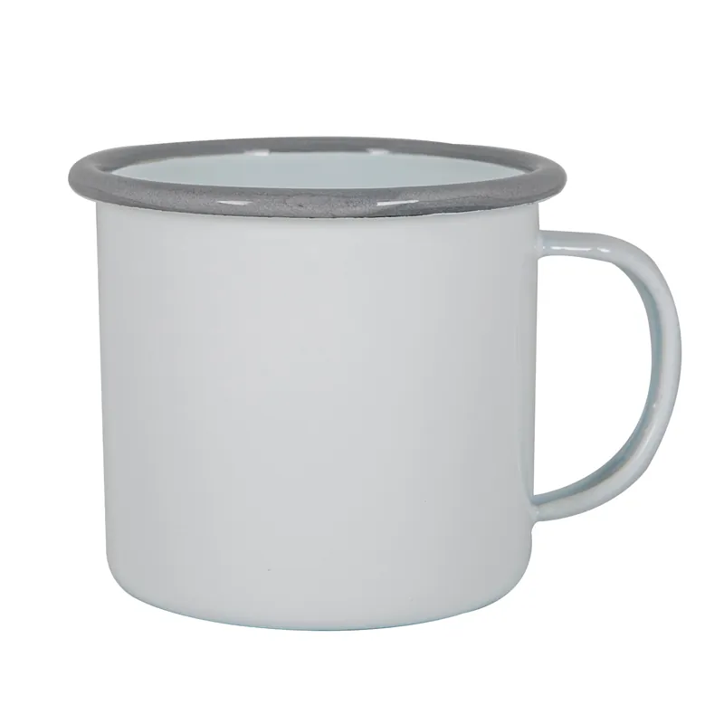 Markdown Argon Enamel Mug White / Grey 375ml