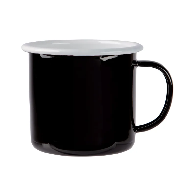 Super Sale Argon Enamel Mug Black / White 375ml
