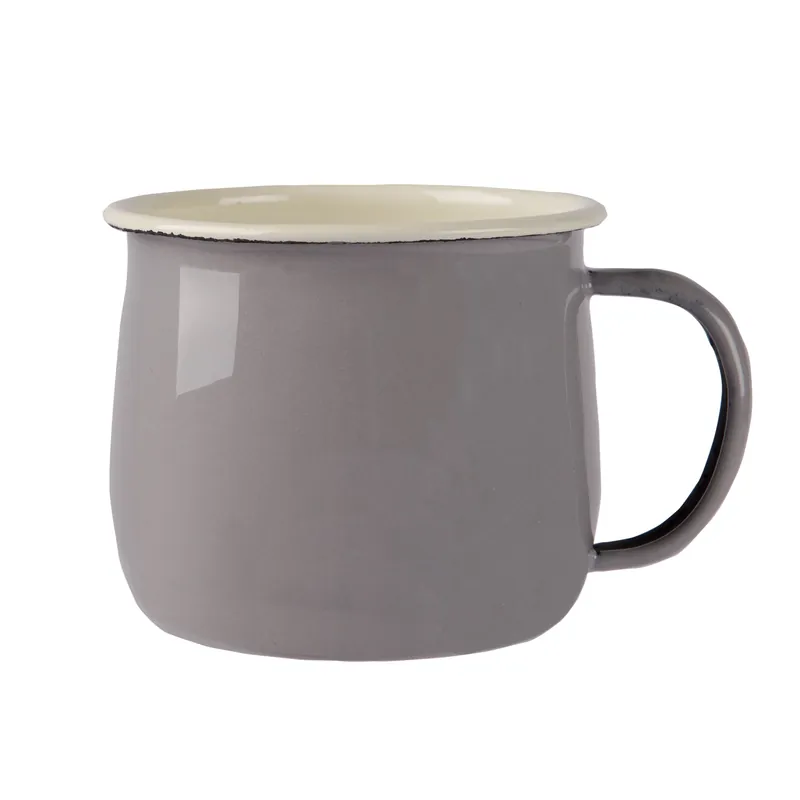 Argon Enamel Belly Mug Grey / Cream 375ml Special Offer