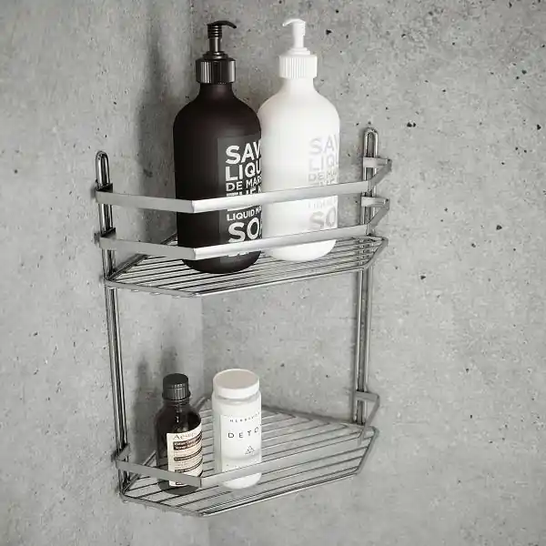Shop Now Euroshowers Wire Basket Corner Double 274X300X200mm