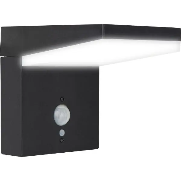 Flash Sale Luceco Aries Solar Wall Light & PIR Motion Sensor, IP44, 600lm, 3000K