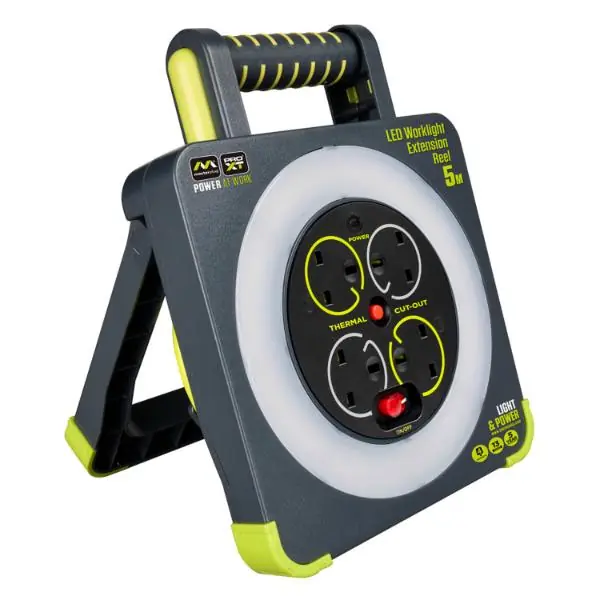 Masterplug 4 Socket 5M 13 Amp H05Vv-F3G1,25mm Worklight Reel Sale