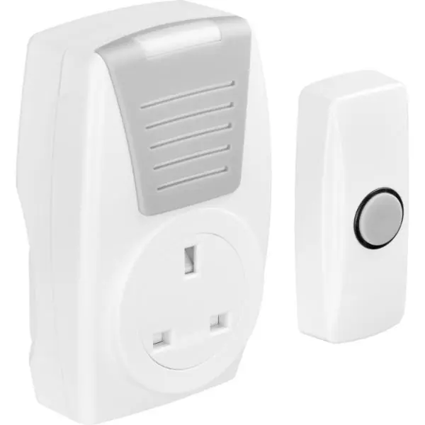 Masterplug Plug-Through Door Chime with 100M Range Markdown