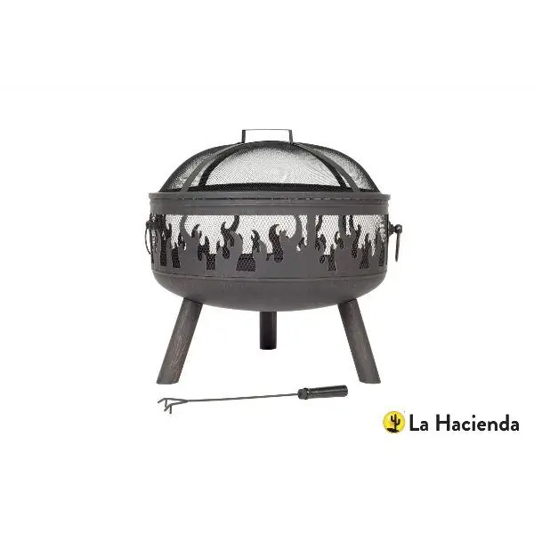 La Hacienda Wildfire Steel Firebowl With Grill Next Day Delivery