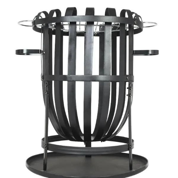 Worldwide Shipping La Hacienda Vancouver Steel Firebasket With Grill
