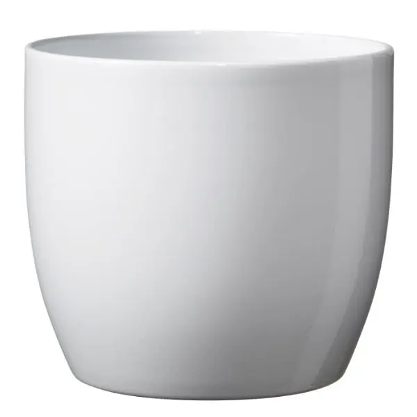 While Supplies Last SK Indoor PotBasel Full Color Shiny White D27Cm X H26Cm
