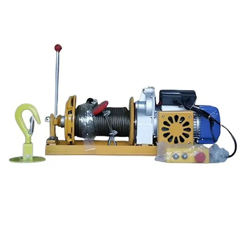 Price Cut 4G 1000 KG Capacity 3 Hp Electric Clutch Winch With 8 MM & 40 Meter Wire Rope