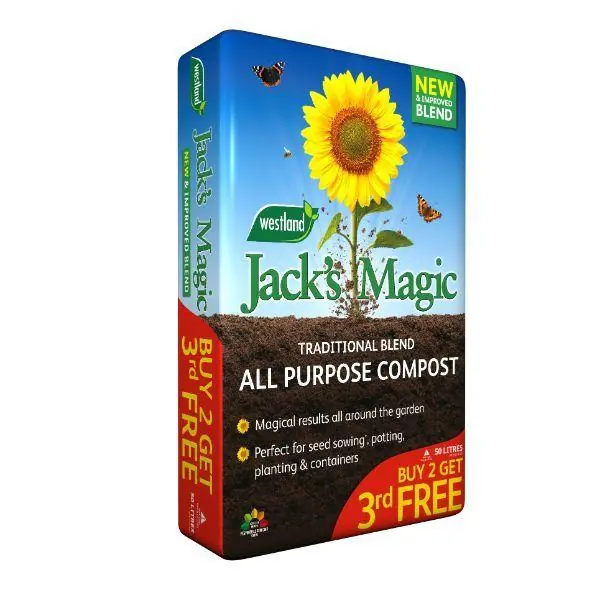 Westland Jack's Magic All Purpose Compost (Peat reduced) 50L Buy 3 for 2 Fast Shipping