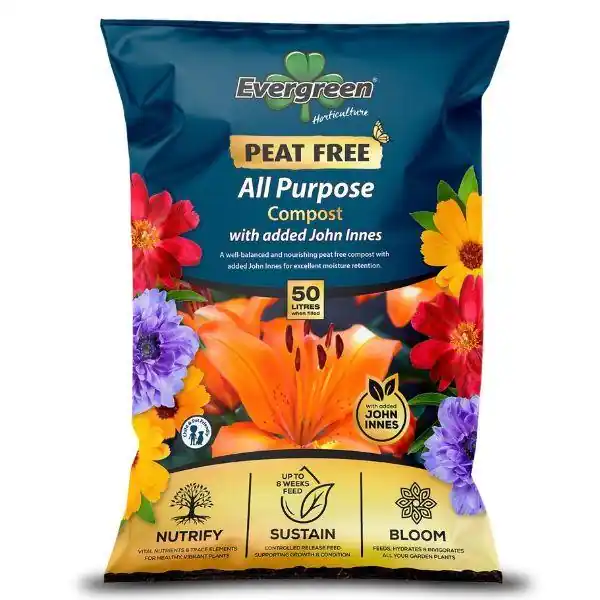 Best Choice Evergreen All Purpose Compost John Innes (Peat Free) 50L