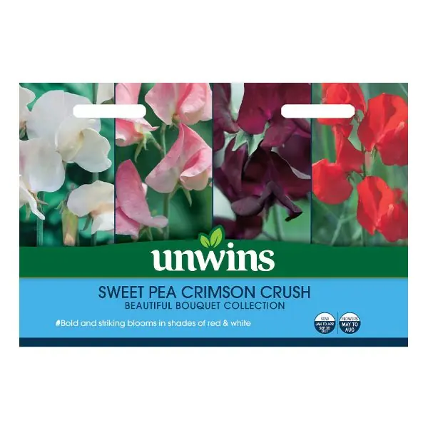 Weekend Sale Unwins Seed Packet Sweet Pea Crimson Crush