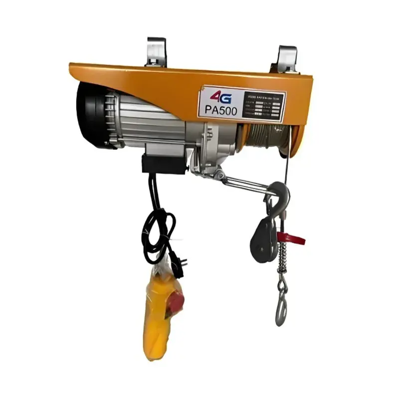 Free Shipping 4G PA 500 kg 1020W Mini Electric Hoist, 4 mm diameter & 30 meter long Wire Rope
