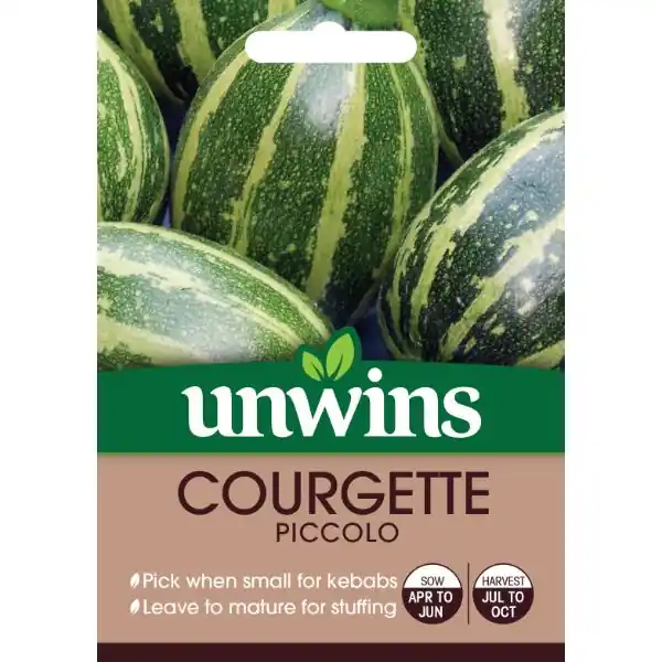 Warranty Included Unwins Seed Packet Courgette Piccolo
