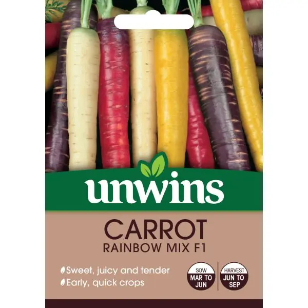 Unwins Seed Packet Carrot Rainbow Mix Top Rated