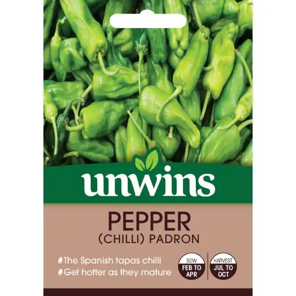 Buy Direct Unwins Seed Packet Pepper (Chilli) Padron