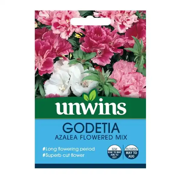 Warranty Included Unwins Seed Packet Godetia Azalea Flowered Mix