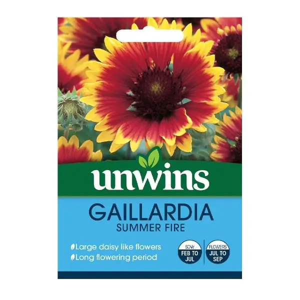 Worldwide Shipping Unwins Seed Packet Gaillardia Summer Fire