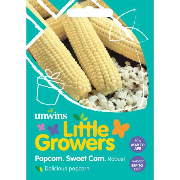 Top Pick Unwins Seed Packet Little Growers Sweet Corn Popcorn Robust