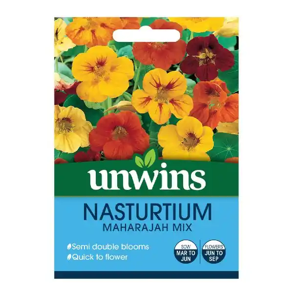 Unwins Seed Packet Nasturtium Maharajah Mix Hot Picks