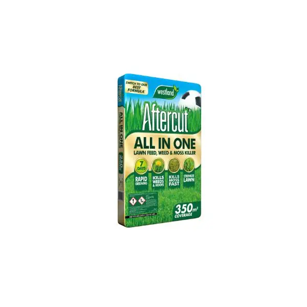 Viral Westland Aftercut All in One Lawn Weed Feed & Moss Killer 350m2 Coverage Bag