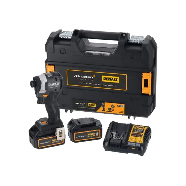 Dewalt McLaren F1 18V XR Impact Drill with 2 x 5.0Ah Batteries Fan Favorite