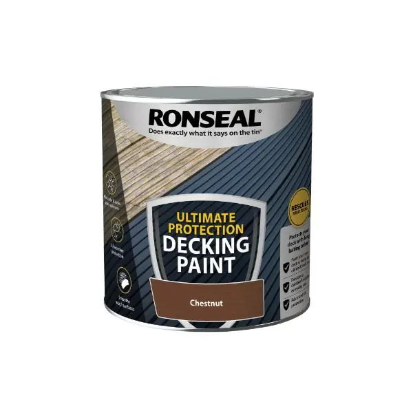 Free Returns Ultimate Decking PaintChestnut 2.5L
