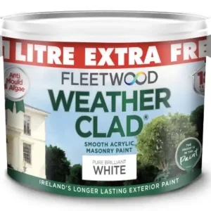 Fleetwood Weatherclad 9+1Ltr Extra Free Pure Brilliant White Flash Sale