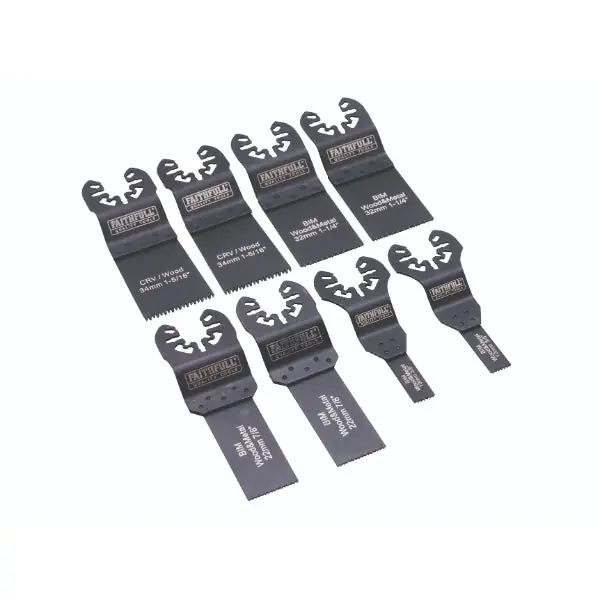 Faithfull 8 Piece Mixed Multi-Tool Blade Set Holiday Sale