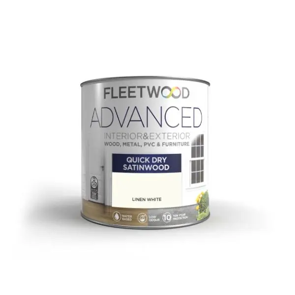 750ml Advanced Quick Dry Interior/ Exterior SatinwoodLinen White Latest