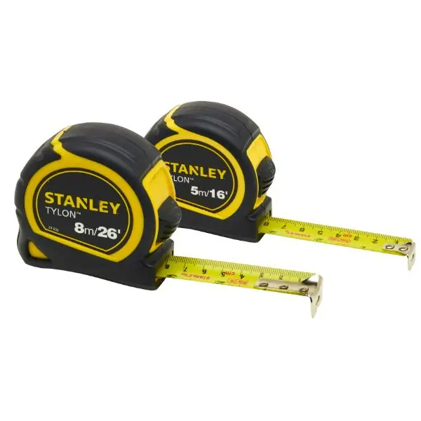 Limited Offer Stanley Twin Pack Tylon Tapes 5m & 8m