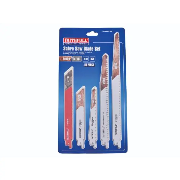 Faithfull 15 Piece Sabre Saw Blade Set Top Pick