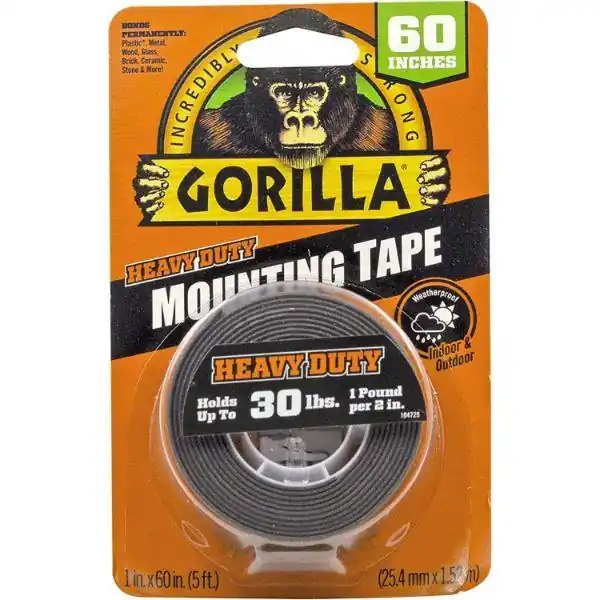 Gorilla Heavy Duty Mounting Tape 1.5m Black Limited Edition