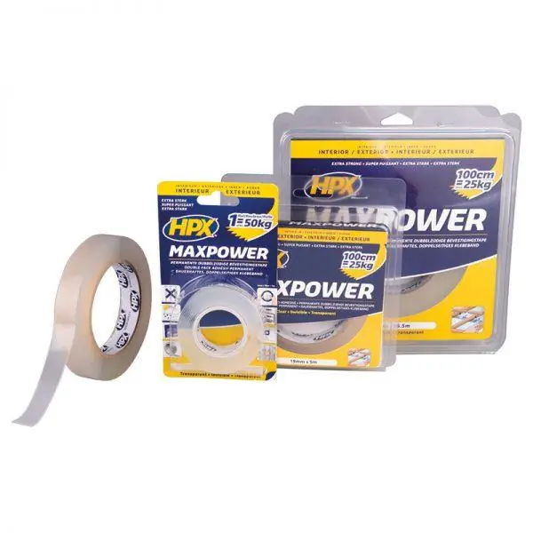 Final Sale Max Power Transparent mounting tape - 19mm x 5m