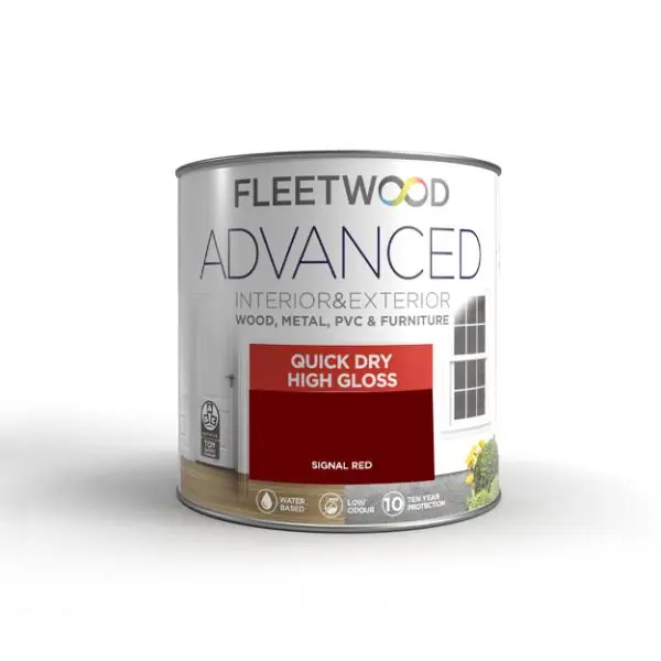 750ml Advanced Quick Dry Interior/ Exterior Gloss Signal Red New Arrival