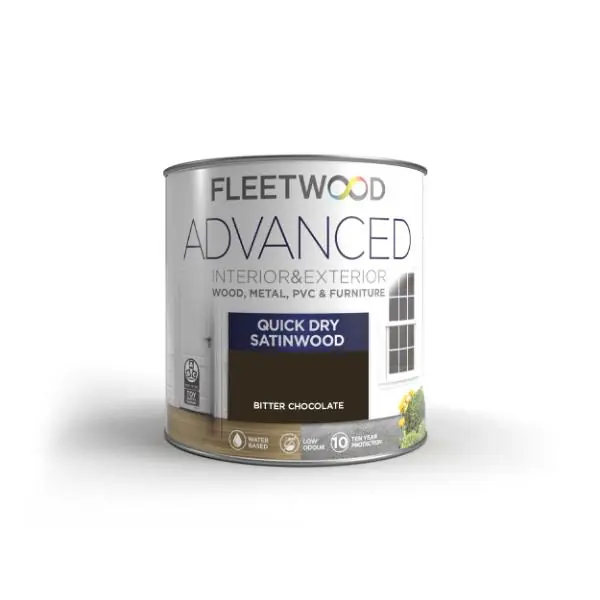 750ml Advanced Quick Dry Interior/ Exterior Satinwood Bitter Choc Free Delivery