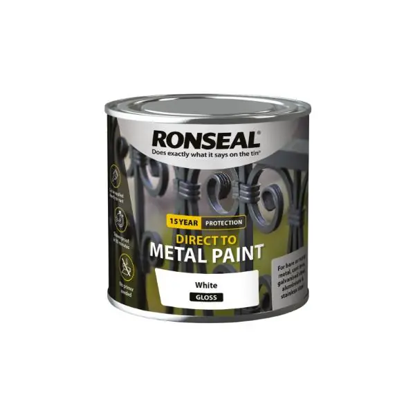 Top Pick Ronseal Direct To Metal White Gloss 250Ml