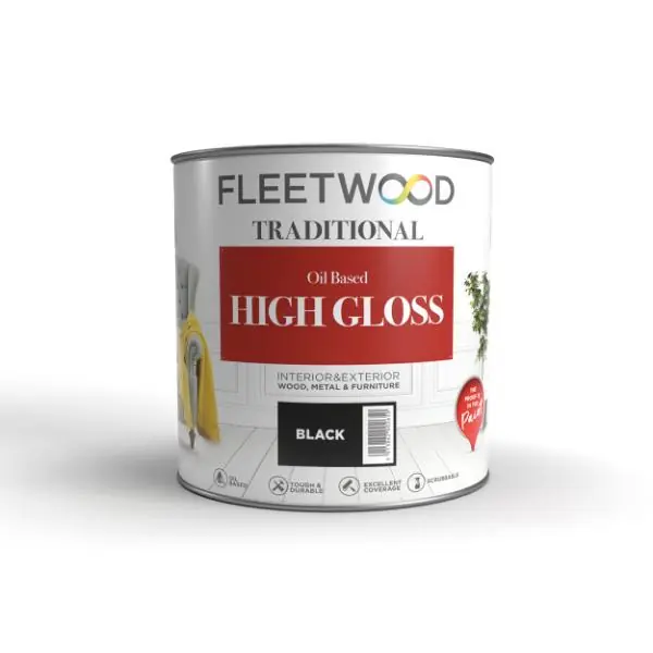 Fleetwood Gloss Black 750ml Money Back Guarantee