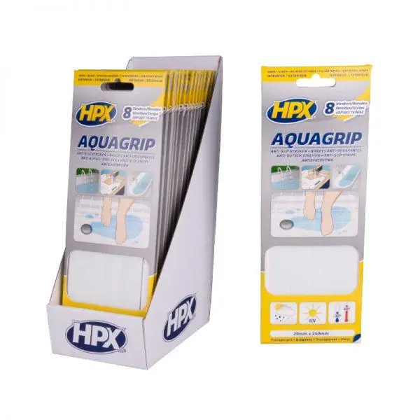 Aqua grip anti-slip tape (8 pieces) - transparent 20mm x 240mm Best Seller