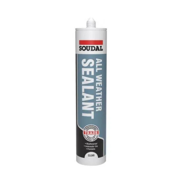 Certified Soudal All Weather Sealant Clear 290ml