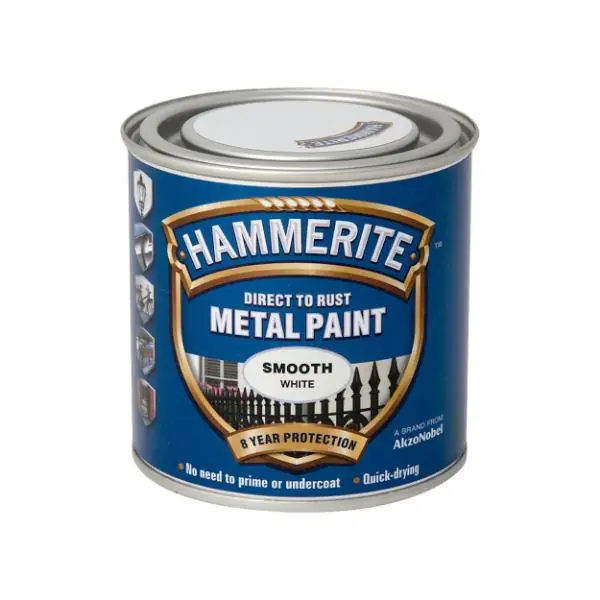 While Supplies Last Hammerite Metal Paint Smooth White 250ml