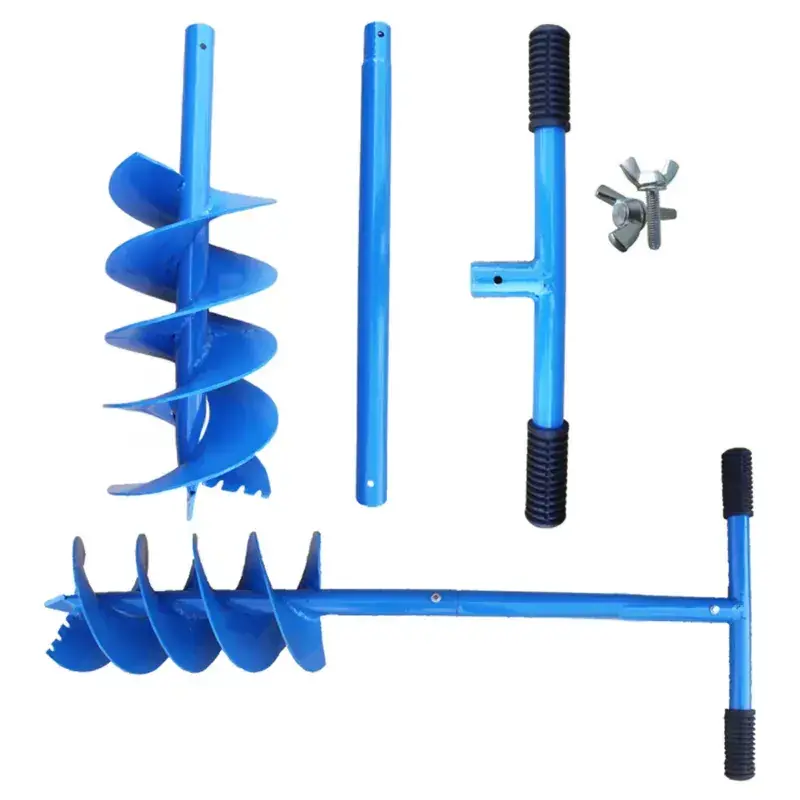 Redbuild Manual Earth Auger with Dual Steel Blade, Post Hole Digger, Spiral Digger 6 inch Round Hole 5.0 Order Now