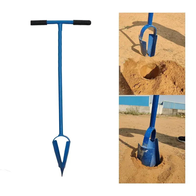 Redbuild Handheld Earth Auger - 5 Inch Diameter Post Hole Digger with Non-Slip T-Handle 4.5 Factory Price