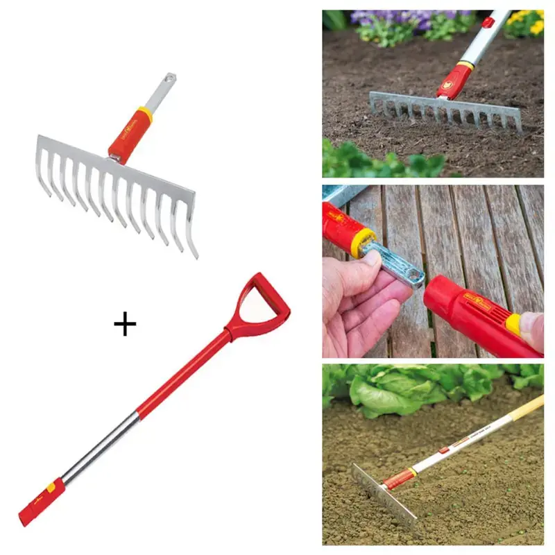 Warranty Included Wolf Garten Multi-Change Garden Soil Rake DR-M 30 30 cm, With 120 cm Handle ZM-AD 120