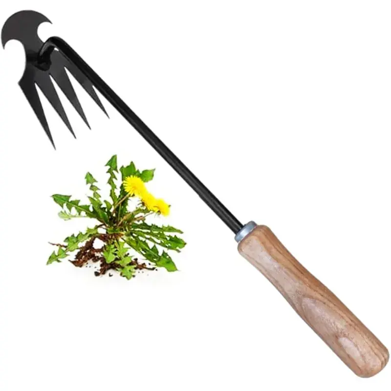 Brand New Redbuild 4-Claw Garden Weeding Tool made of High Carbon Steel with Wooden Handle, Used for Lawn and Garden 5.0