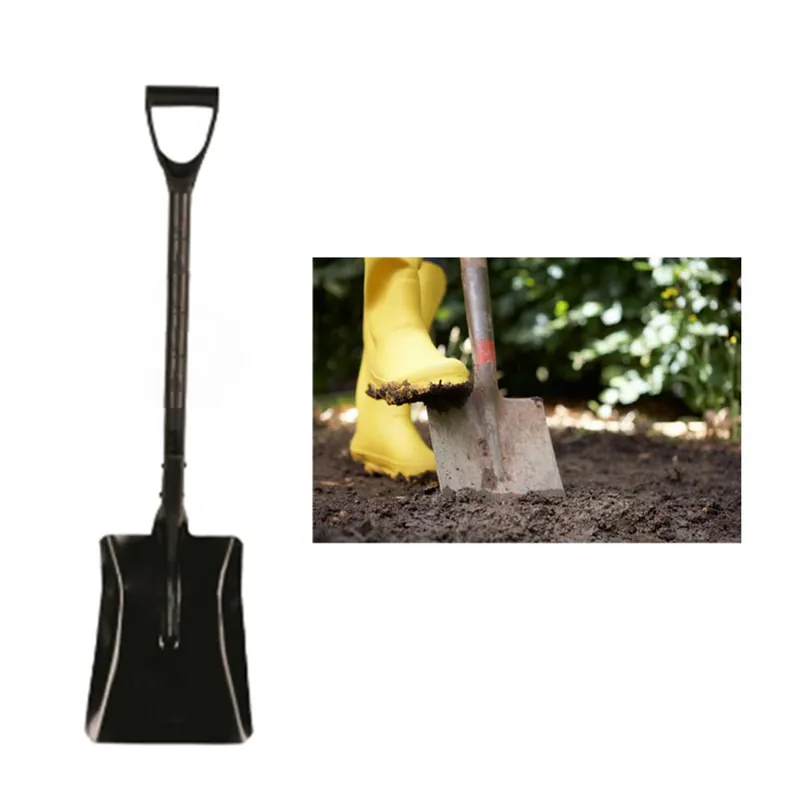 Shop Now Square Shovel or Digging Hoe with Steel Handle for Gardening 4.0