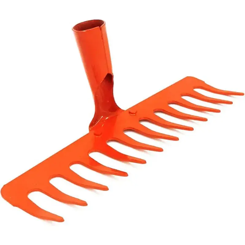 Money Back Guarantee AGT 12 teeth Garden Rake Head, Used for Soil Preparation in Gardening Purposes 5.0