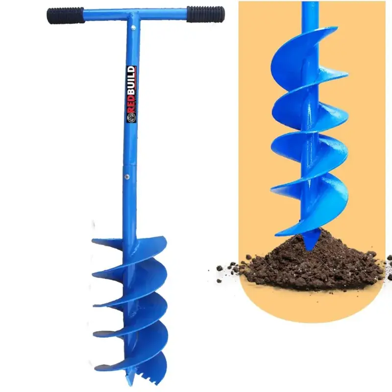 RedBuild Manual Earth Auger / Post Hole Digger with Long Blade, Garden Digger Used for Soil Digging Purposes(Size-3 Inches) 5.0 Save Now