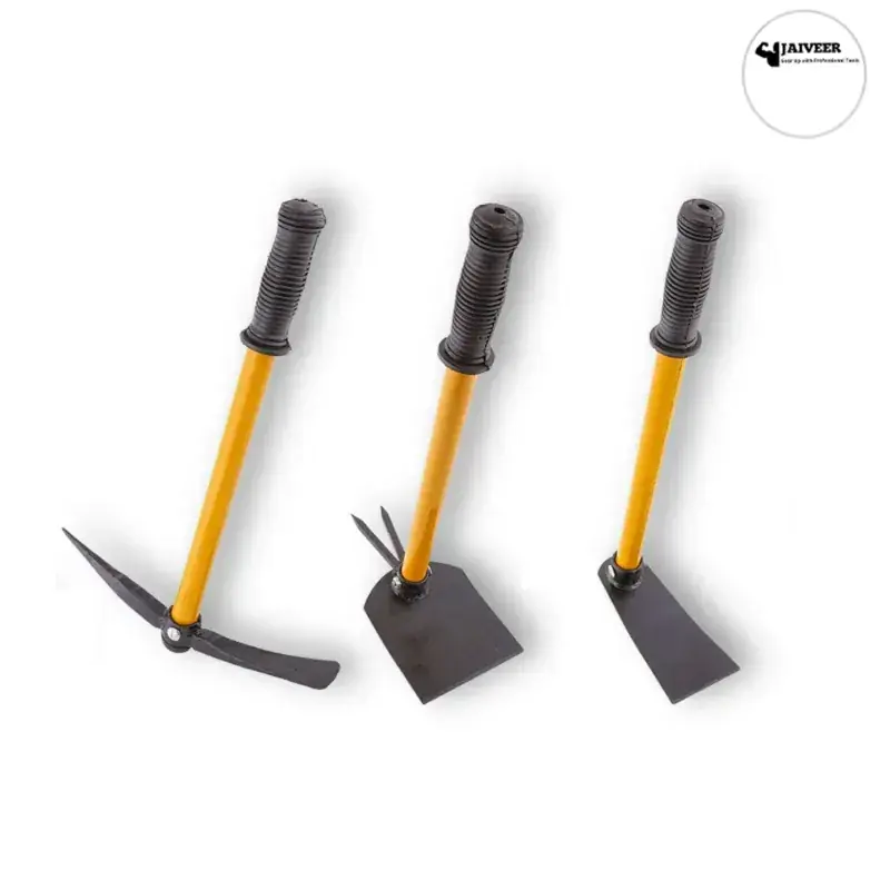 Top Pick Jaiveer Garden Tools Set of a Tiller, Hoe and a Pronged Hoe | Used for Effective Gardening