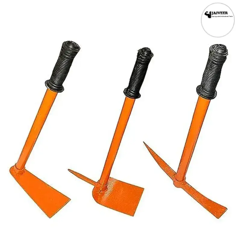 Special Discount Jaiveer Garden Tools Set of a Tiller, Hoe and a Cultivating Hoe | Used for Effective Gardening
